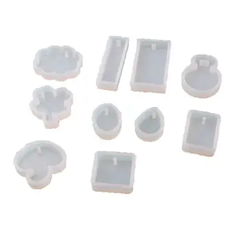 

10 Shapes Sqaure Heart Oval Pendants Silicone Jewelry Mold Resin Casting Necklace Bracelet Earrings Jewelry Making Tools