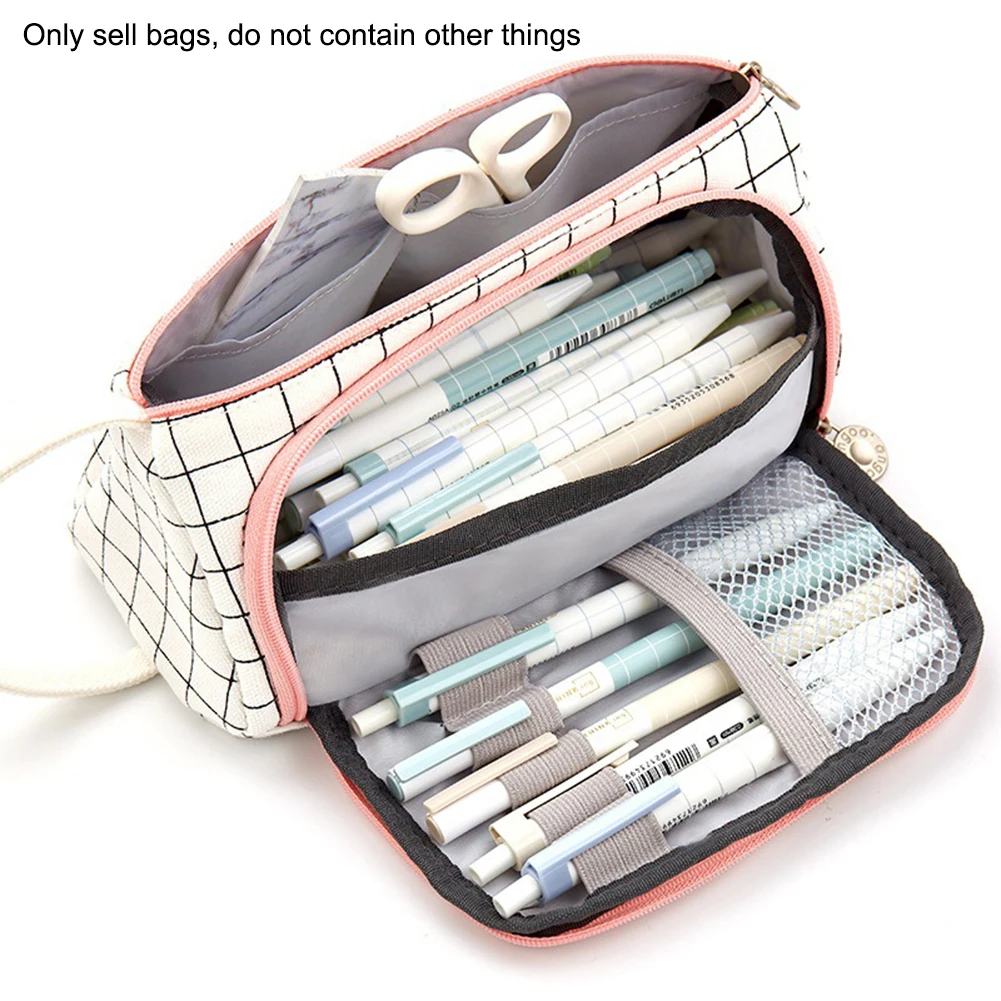 

Large Capacity Canvas Storage Pouch Marker Pen Pencil Case Stationery Bag Holder for Student School Office Supplies