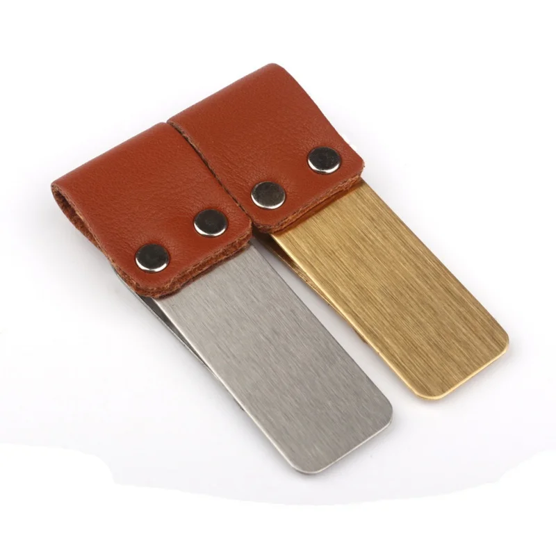 

2019 Metal brass pen clip holder for Vintage genuine leather traveler notebook cowhide diary accessory memo clip