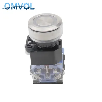 

22mm 30mm Momentary Flat Push Button Switch On Off Push Self Reset Latching Round 1NO1NC button LA38