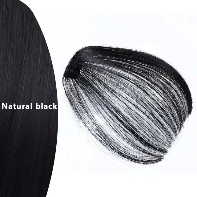 BUQI 4 вида цветов заколка для волос челка шиньон синтетический имитация челок волосы для наращивания на заколках - Цвет: MN42-2