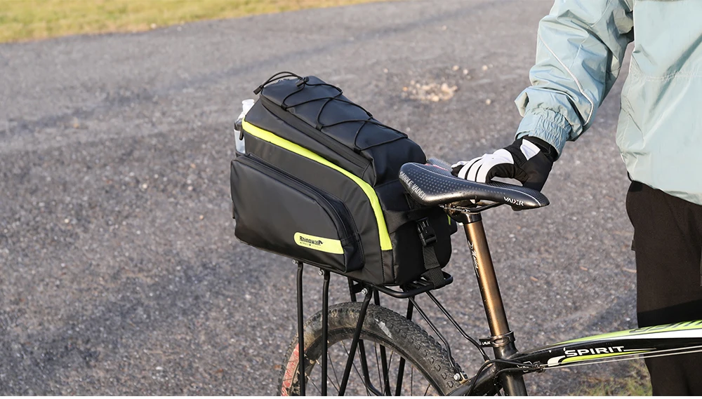 RHINOWALK велосипедные сумки 17л для горного велосипеда, седельная стойка, сумки для багажника, водонепроницаемые для путешествий, велосипедная сумка для багажа, сумка для камеры