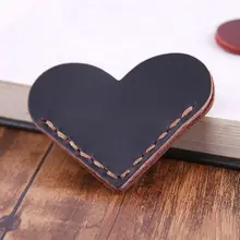 Закладка в форме сердца ручной работы из кожи для чтения, маркировочные аксессуары, Подарочная закладка для любителей книг, для учителя LX9A
