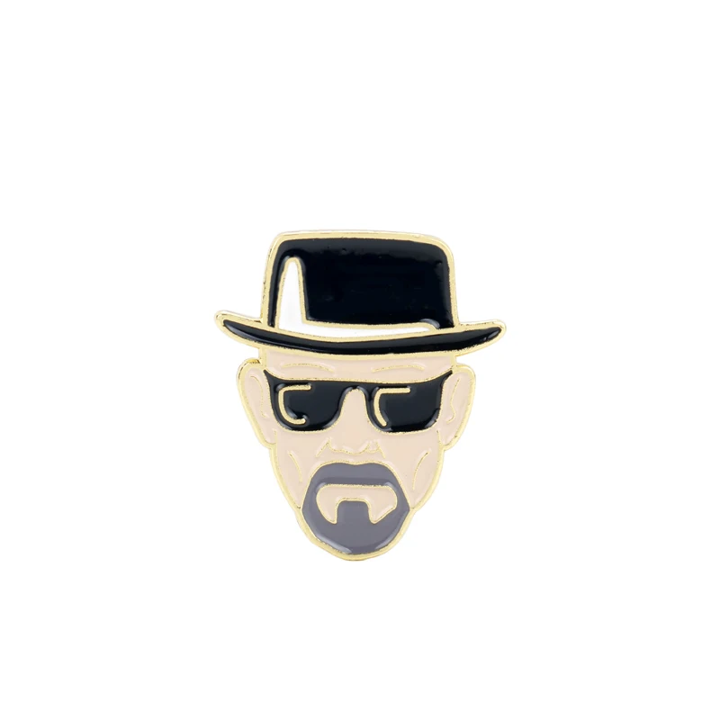 Walter White Enamel Brooches Pins TV Show Breaking Bad Badge Lapel Pin Backpack Bags Coat Jewelry For Men Women Gifts | Украшения и