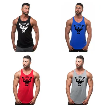 

Muscle Cotton Gyms Tank Tops Men Sleeveless Tanktops For Boys Bodybuilding Clothing Undershirt Fitness Stringer Vest