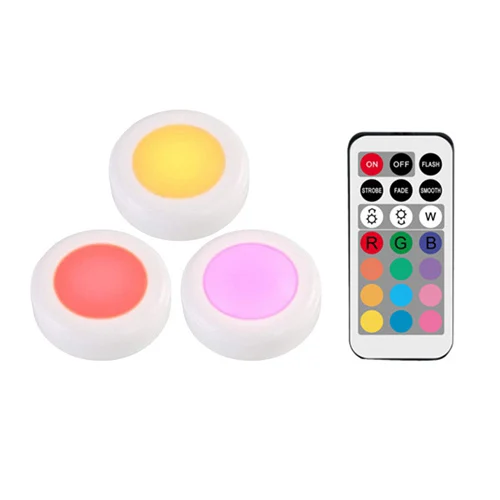 1Remote 3Lamps Светодиодная подсветка под шкаф затемняемая сенсорная Сенсор ИК-пульт дистанционного управления Управление 12 Цвет светодиодный ночной Светильник s цветная настенная лампа для Кухня лестницы - Цвет: 1Remote 3Lamps