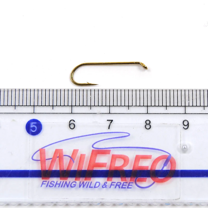 100PCS-10-Long-Shank-Fly-Fishing-Hook-Bronzed-Bent-Eye-Barbed-Sharp-Tip-Fly-Tying