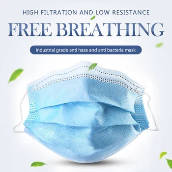 

Fast Delivery Anti Dust Pollution Mouth Mask 3 layer Disposable Face Masks Cloth Polygel Respirator Earloops Face Masks