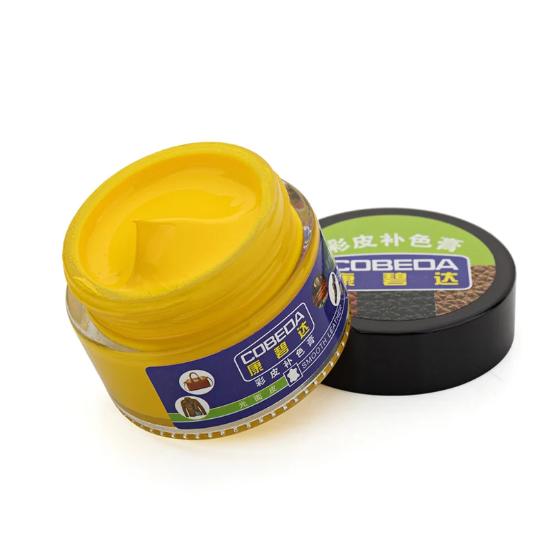 Yellow Leather Vinyl Repair Cream Auto Car Seat Sofa Holes Scratch Cracks Rips Leather Repair Tool UD88 - Color: Yellow