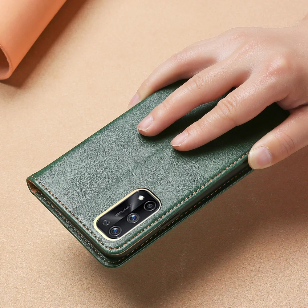 Чехол для OPPO Realme X7 Pro 5G кожаный силиконовый чехол задней панели 6 55 дюймов RMX2121 бумажник карт|Бамперы| |