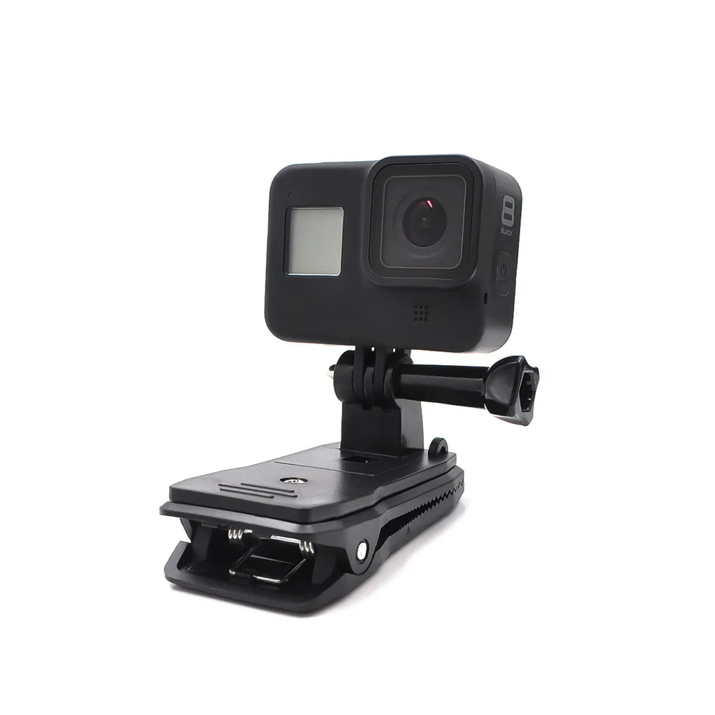 Аксессуары для Go-Pro8, черный, регулируемый, поворот на 360 °, рюкзак, сумка, шляпа, зажим fimi a3, попугай, anafi mavic pro, зажим для рюкзака