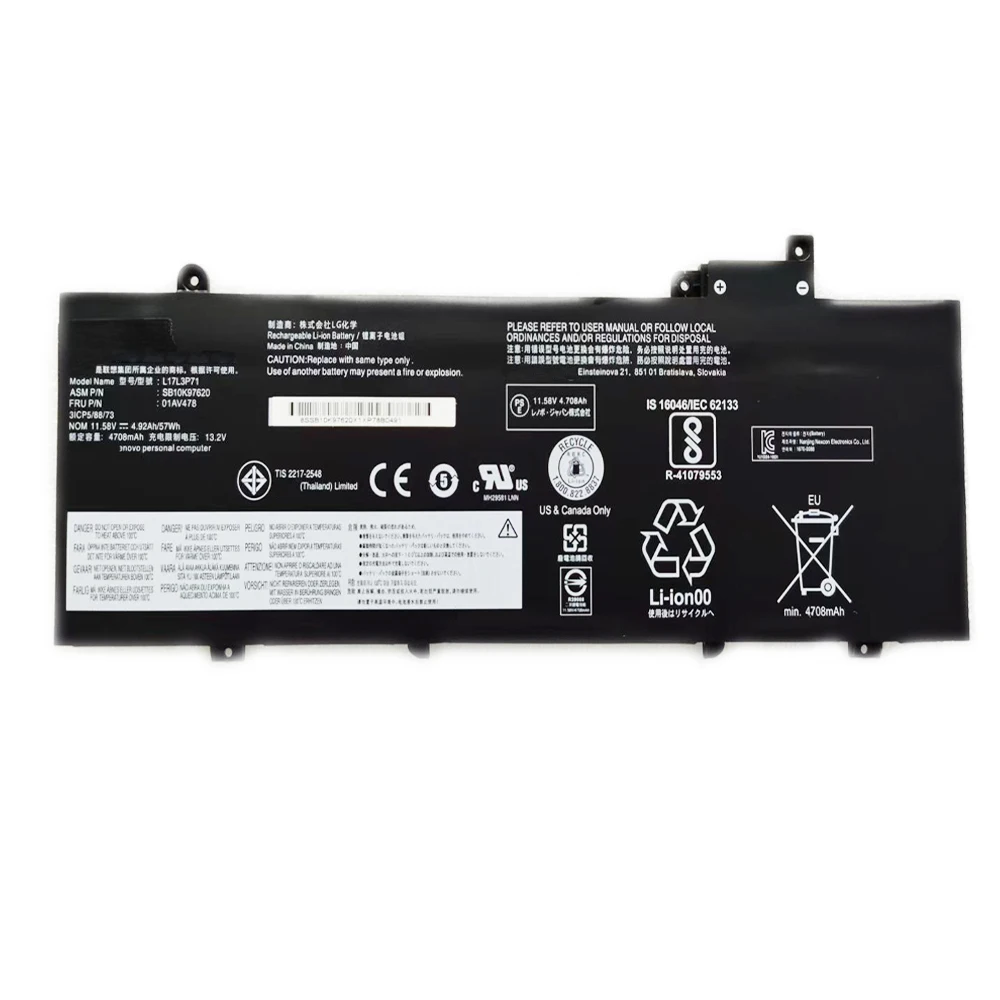 Series da Bateria do Portátil para Lenovo Original 01av480 01av479 01av478 Sb10k97620 T480s Thinkpad 7xinbox L17m3p71 L17l3p71 L17m3p72 - Imagem 2