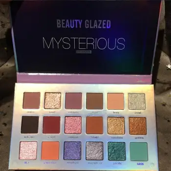 

Beauty Glazed 18 colors Eye Shadow Eye Makeup Palette Natural Fashion Make Up Light Shimmer Matte Eyeshadow drop shipping