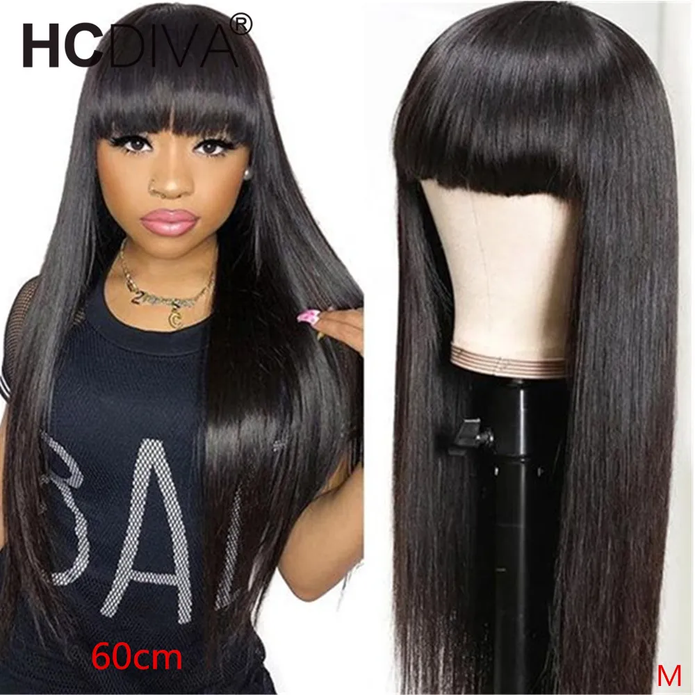 65 см прямые перruques bresiliens cheveux humain 150% pleine perruque faite a la machine бразильские Реми