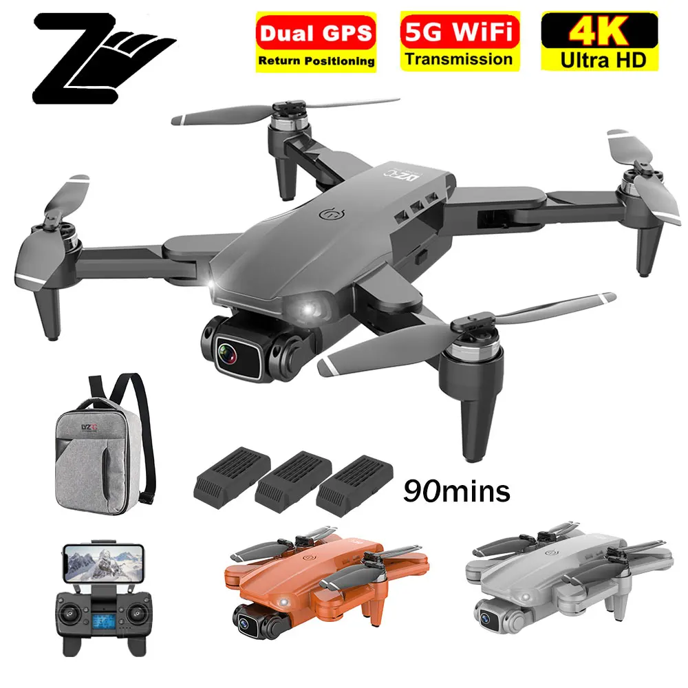 Новый L900 pro 4K HD Двойная камера с GPS 5G WI FI FPV в режиме реального времени бесщеточным Мотором rc расстояние 1 2 км