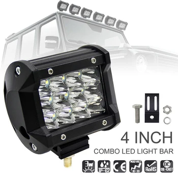 

36W Tri-row LED Work Light Bar Spot Beam for Offroad 4WD ATV SUV JEEP Truck Waterproof Shockproof Lighting