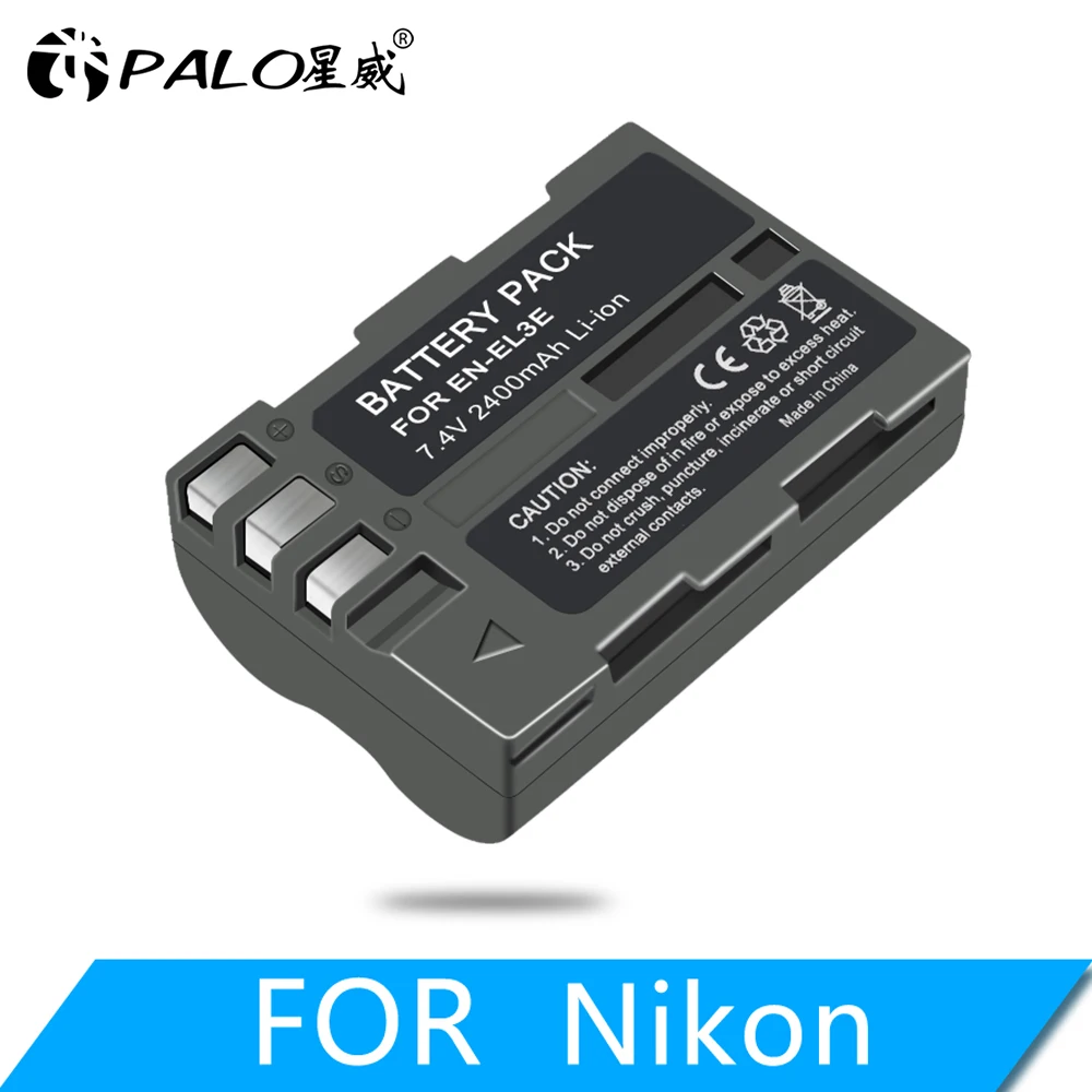 PALO 2400 мАч EN EL3E аккумулятор ENEL3E для камеры Nikon D90 D80 D300 D300s D700 D200 D70 D50 D70s D100 D 100 300