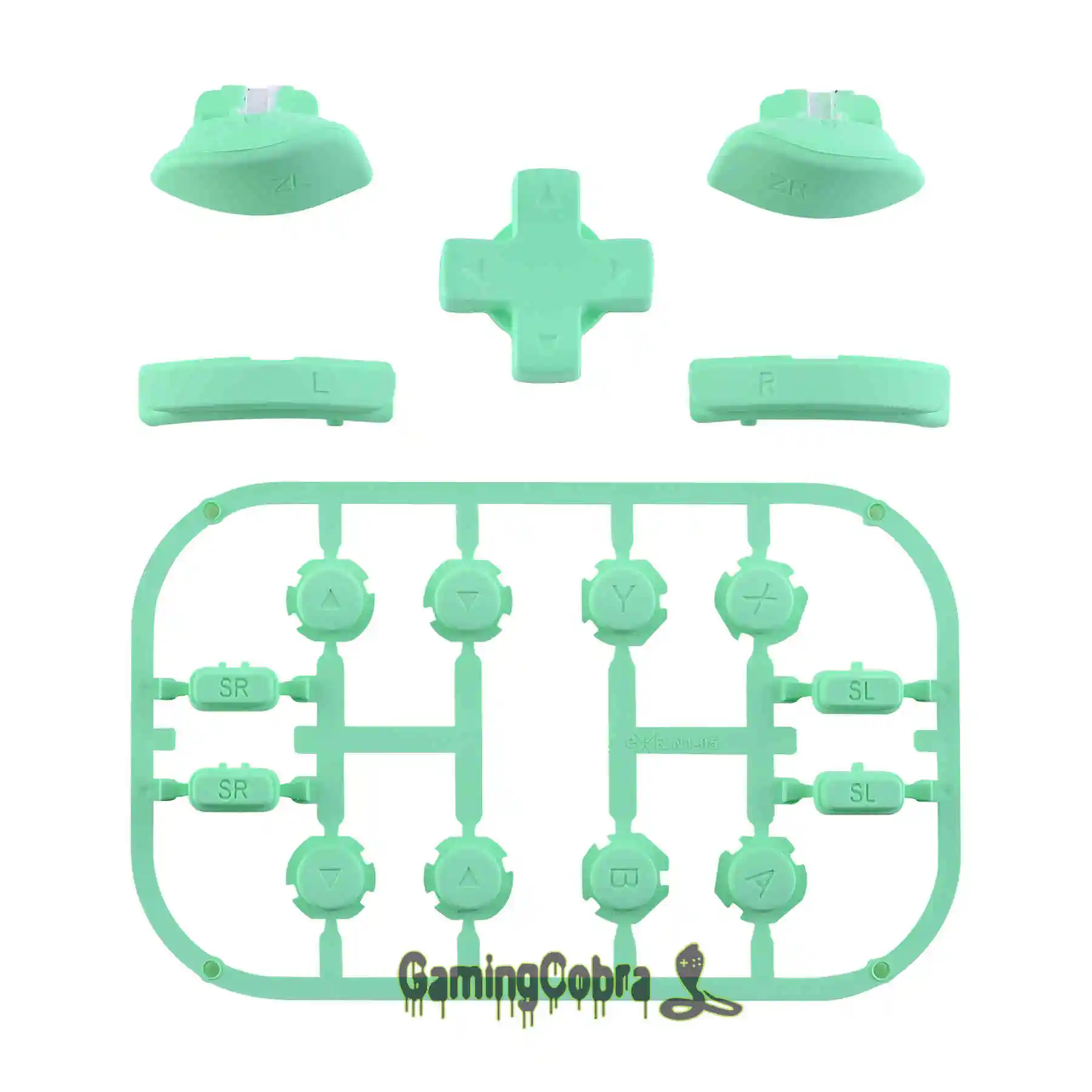 Mint Green Пользовательские Замена D-pad ABXY ключи SR SL L R ZR ZL триггер полный набор кнопок ж/инструменты для nintendo Switch Joy-Con - Цвет: Mint Green