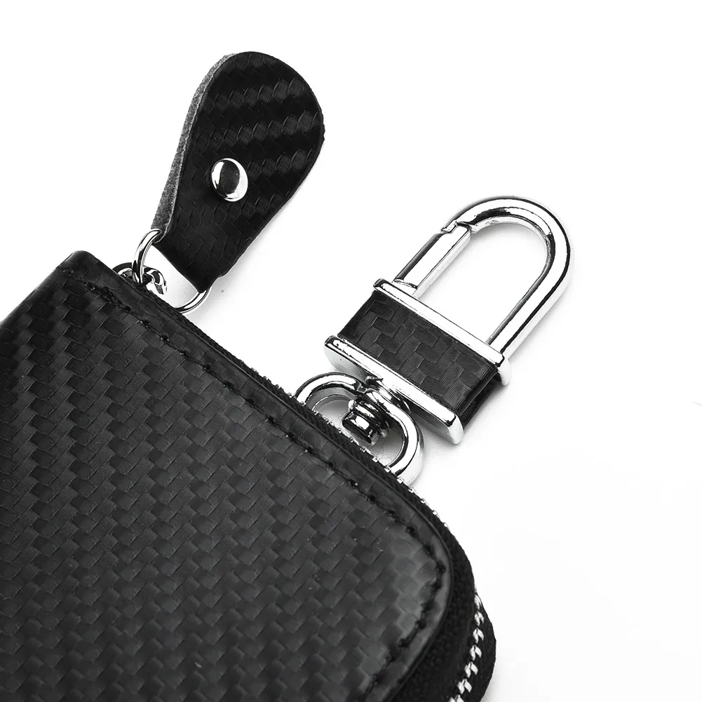 

Universal Car Key RFID Signal Blocker Case Faraday Cage Fob Pouch Keyless Blocking Box Auto Interior Carbon Fiber Accessories