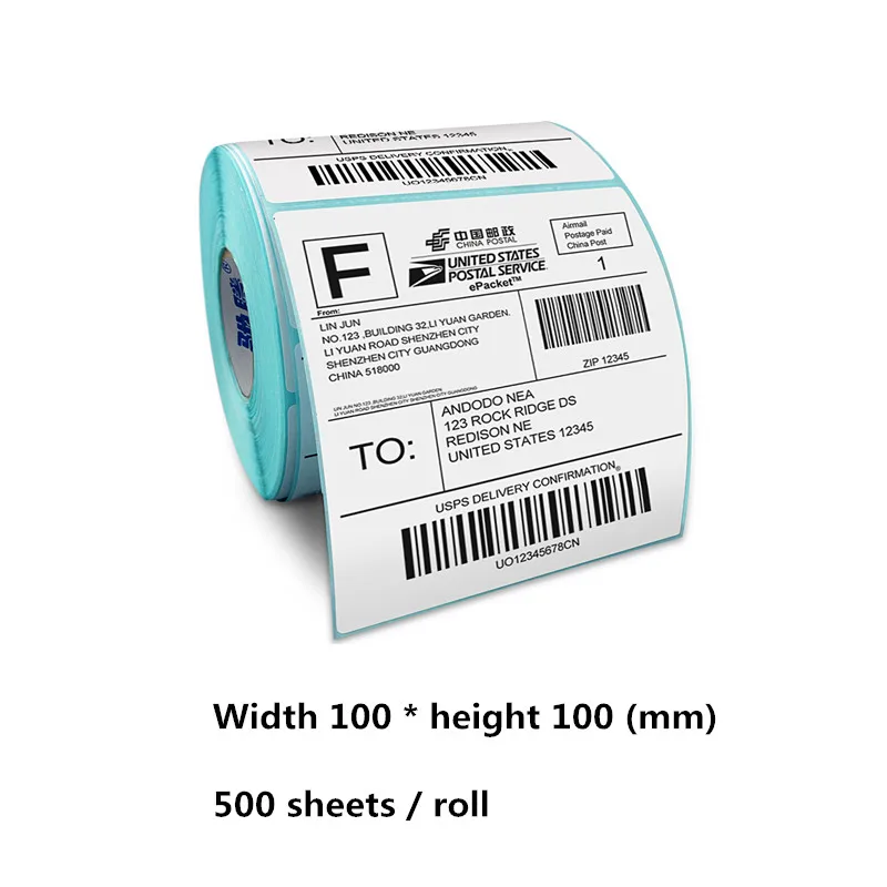 Width 100 * height / 150 180mm thermal printer paper blank product bar code express waybill shipping sticker label | Компьютеры и офис