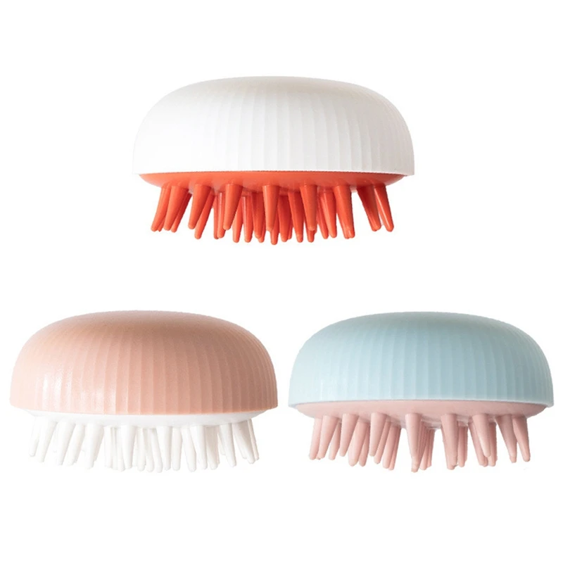 

Silicone Hair Wash Brush Massage Brush Head Body Shower Massager Comb Silicone Acupoint Head Meridian Relaxing Massage Comb tool