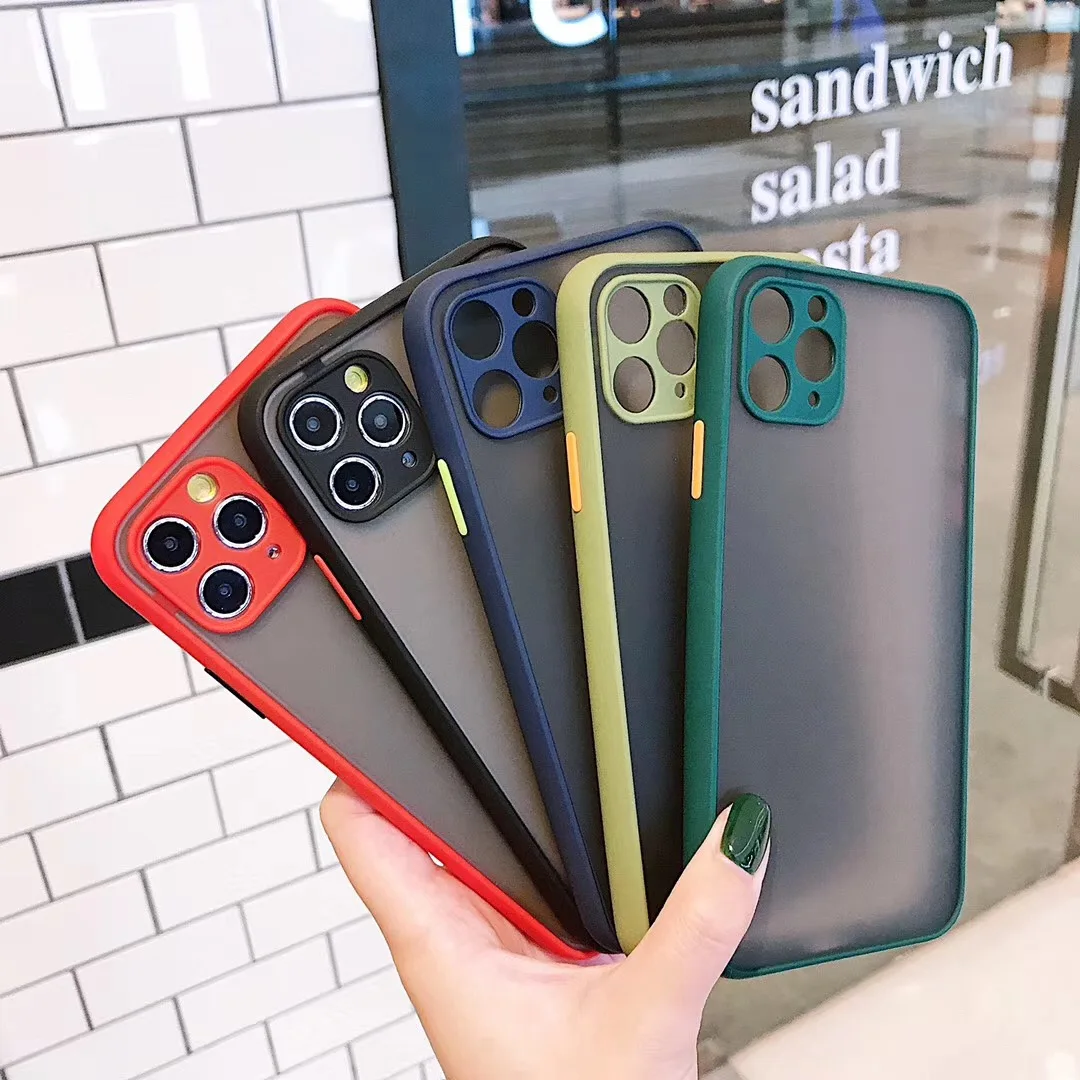 Матовая кожа чувствует себя точность TPU чехол для телефона Funda iphone 11 12 Pro Max 8 7 Plus XR XS