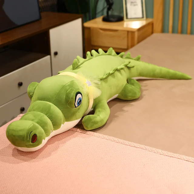 80-140cm New Lifelike Crocodile Plush Toy Stuffed Soft Animal Plush Long Crocodile Pillow Doll Home Decoration Gift for Children