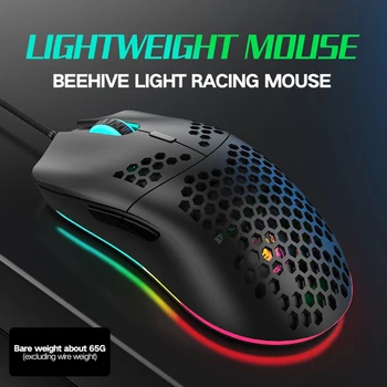

M6 Lightweight Wired Gaming Mouse 12000DPI 7 Buttons RGB Hollow-out Gaming Mouse Gamer Mice For Desktop Laptop PUBG Game Player