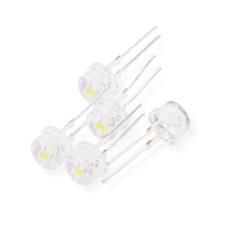 

Brand new F8 8mm 0.5W 3.0-3.2V Straw hat LED White Super bright LED lamp Wide Angle Transparent LED Lamp Strawhat LED