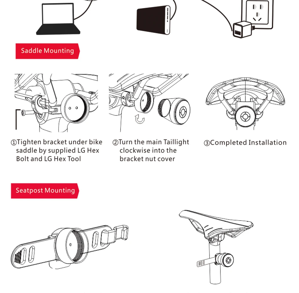 Bicycle Taillights Intelligent Brake Sensor Taillights MTB/ Road Bike Rear Bicycle Rear Light USB Brake Tail Light 6-20 Hours