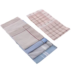 Mouchoir de poche en coton pour hommes, Vintage, à carreaux, carré, paquet de 5 