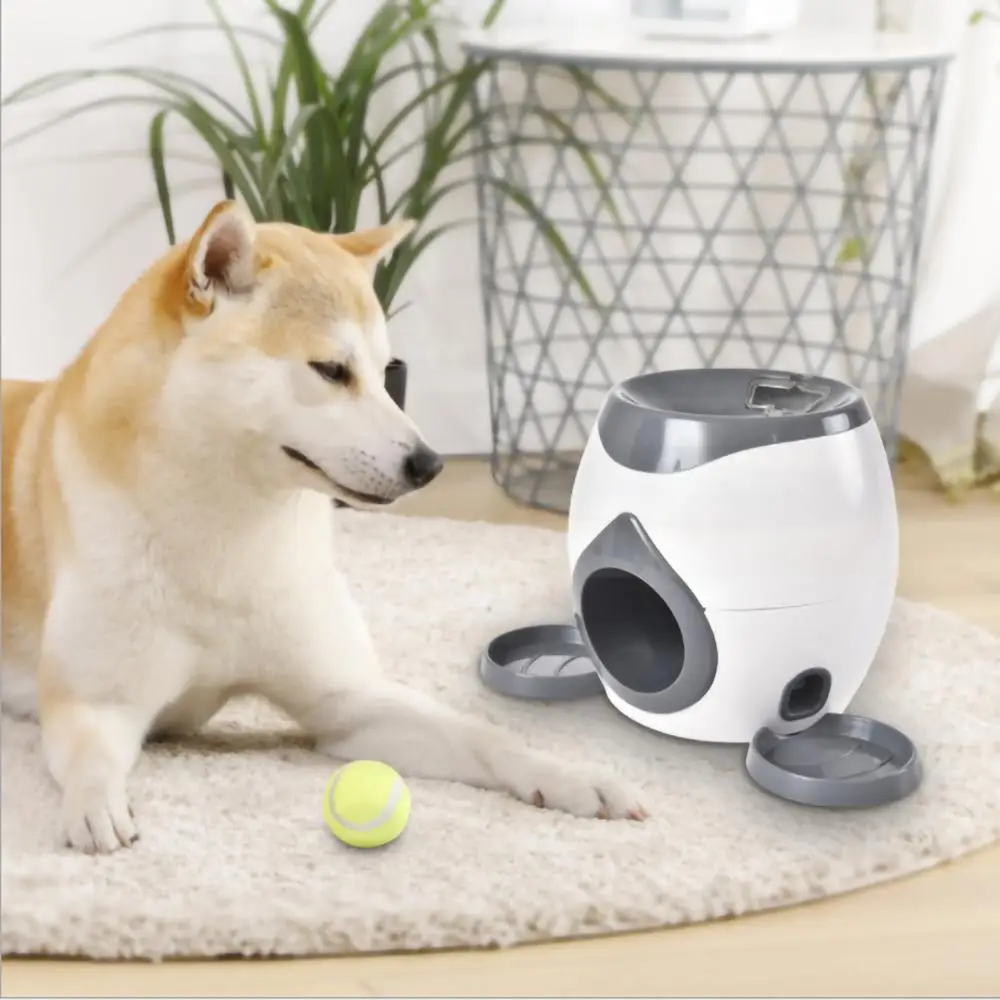 

2 In 1 Dog Pet Toys Tennis Launcher Automatic Throwing Machine pet Ball Throw device Section Emission Pet Dog Toy Reward Machine