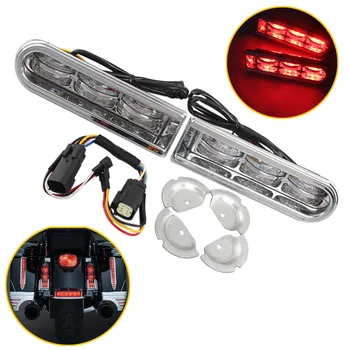 

Motorcycle Tail Light Saddlebag Insert Auxiliary LED Run Brake Turn Lamp Filler For Harley FLHTCU FLHTK FLHTKSE FLTRU 14-Later