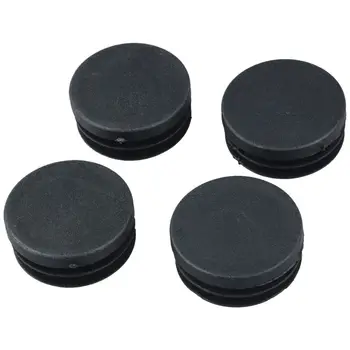 

ELEG-4 Pcs Black Plastic 40mm Dia Round Tubing Tube Insert Caps Covers