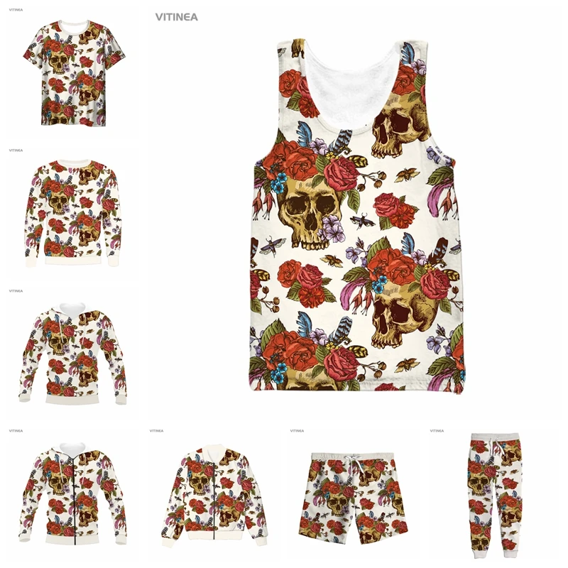 

vitinea New 3D Full Print flower T-shirt/Sweatshirt/Zip Hoodies/Thin Jacket/Pants Four Seasons Casual R10