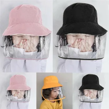 

2020 New Kids Anti Spitting Protective Hat Face Shield Fisherman Hat Anti Splash Safety Anti-spitting Face Hat Cover Outdoor Cap