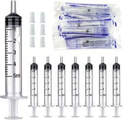 10 Pcs Reusable Plastic Oil Syringe Small Dosing Liquid Syringe Set for E-Liquid Aroma Pet Feeding Hobby Model Making Home