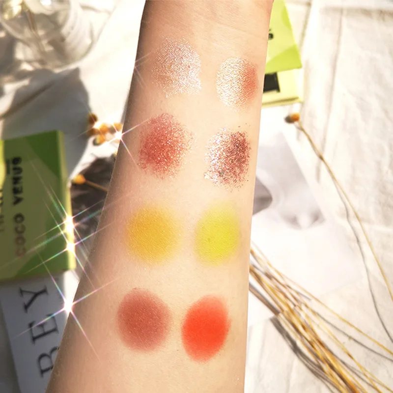 8 Color Nude Shining Eyeshadow Makeup Glitter Pigment Smoky Eye Shadow Pallete Waterproof Cosmetics Eye Shadow Make Up TSLM1