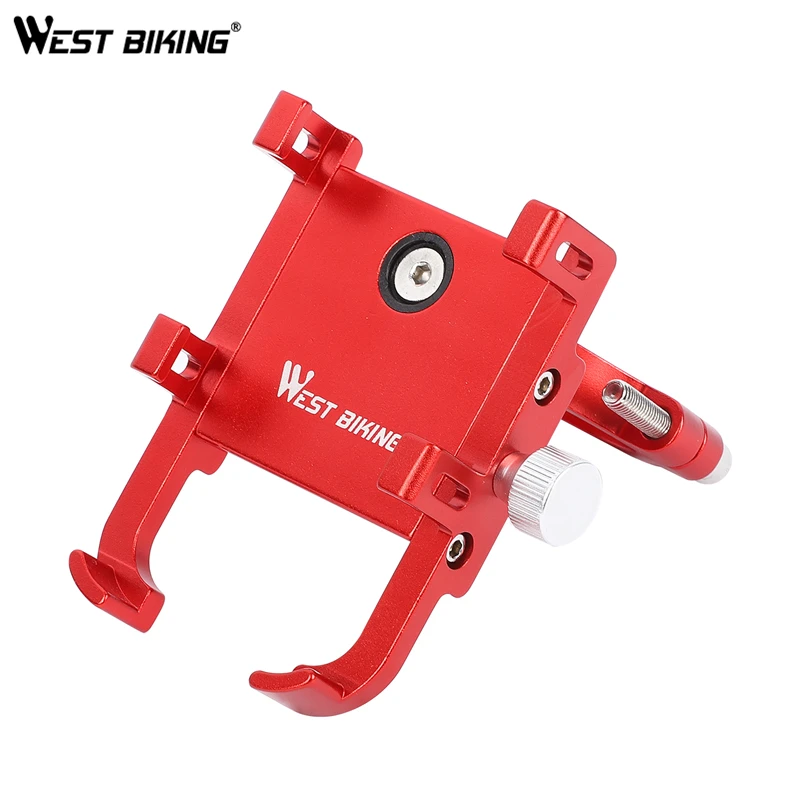 WEST BIKING Bike Phone Holder Apple Samsung Cycling Phone Mount Bracket 4-7 Inch Adjustable Non-slip Bicycle Phone Stand Mount