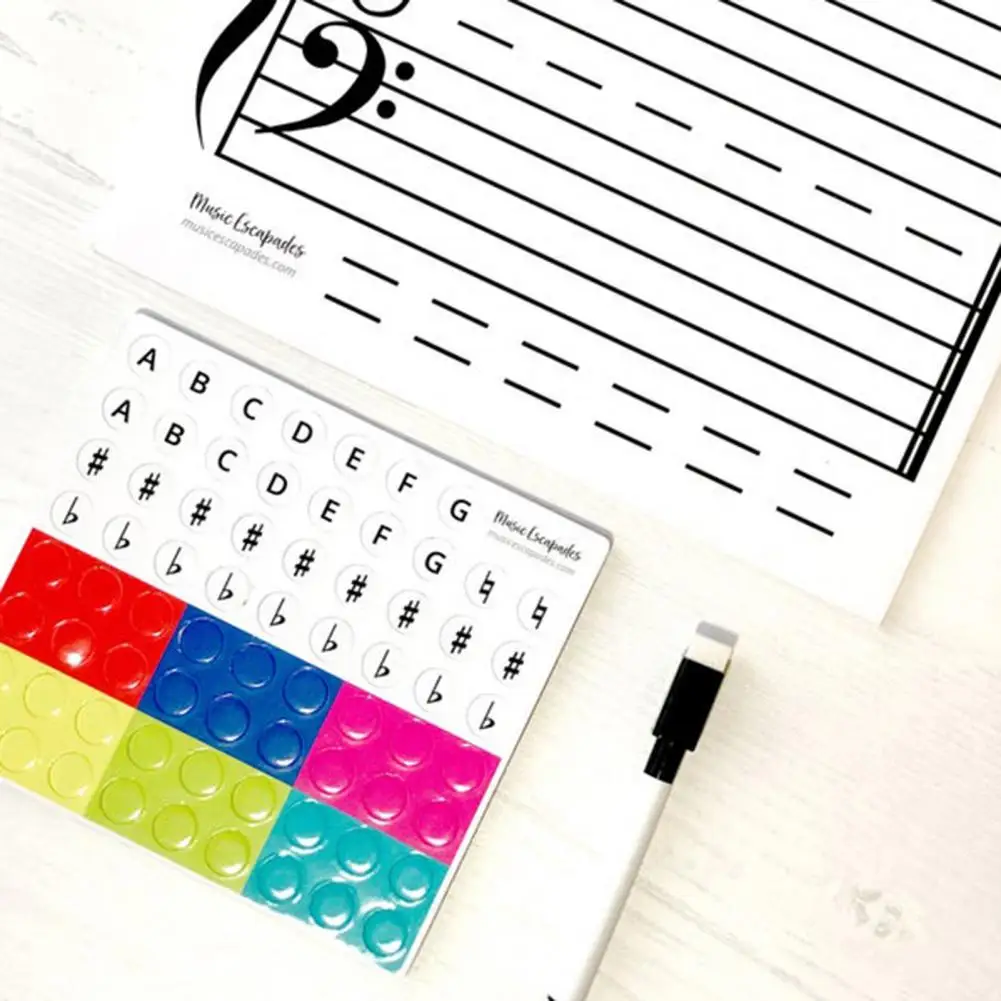Whiteboard Notebook Set Dry Erase Chalkboard Paper 1 Set Magnetic Music Staff Board Erasable Paper Musical Theory Instruction Whiteboard Toy for Kids