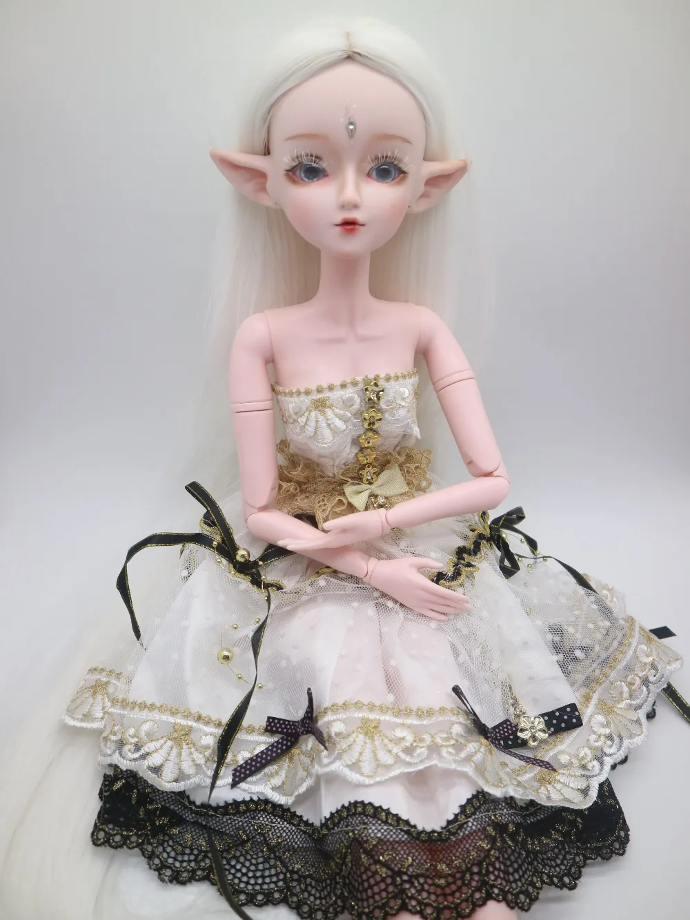 Индивидуальные BJD куклы эльф кукла DIY пластиковая кукла 24 шарнира шарнирная кукла 58 см - Цвет: Doll 7