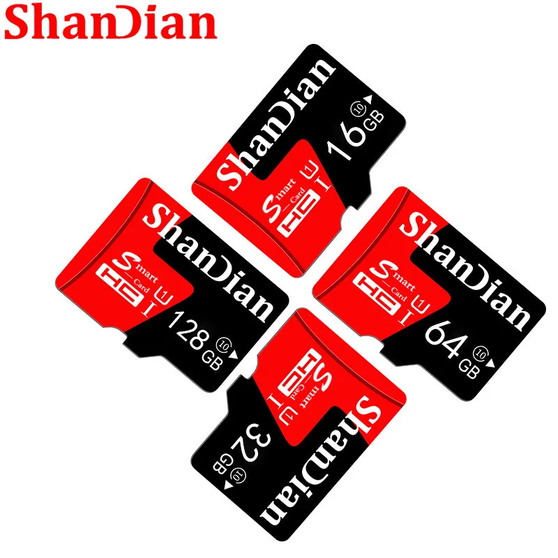 SHANDIAN Смарт sd-карта 16 ГБ 32 ГБ класс 10 высокоскоростная Microsd мини-карта для телефонов и камер реальная емкость 64 Гб карта памяти