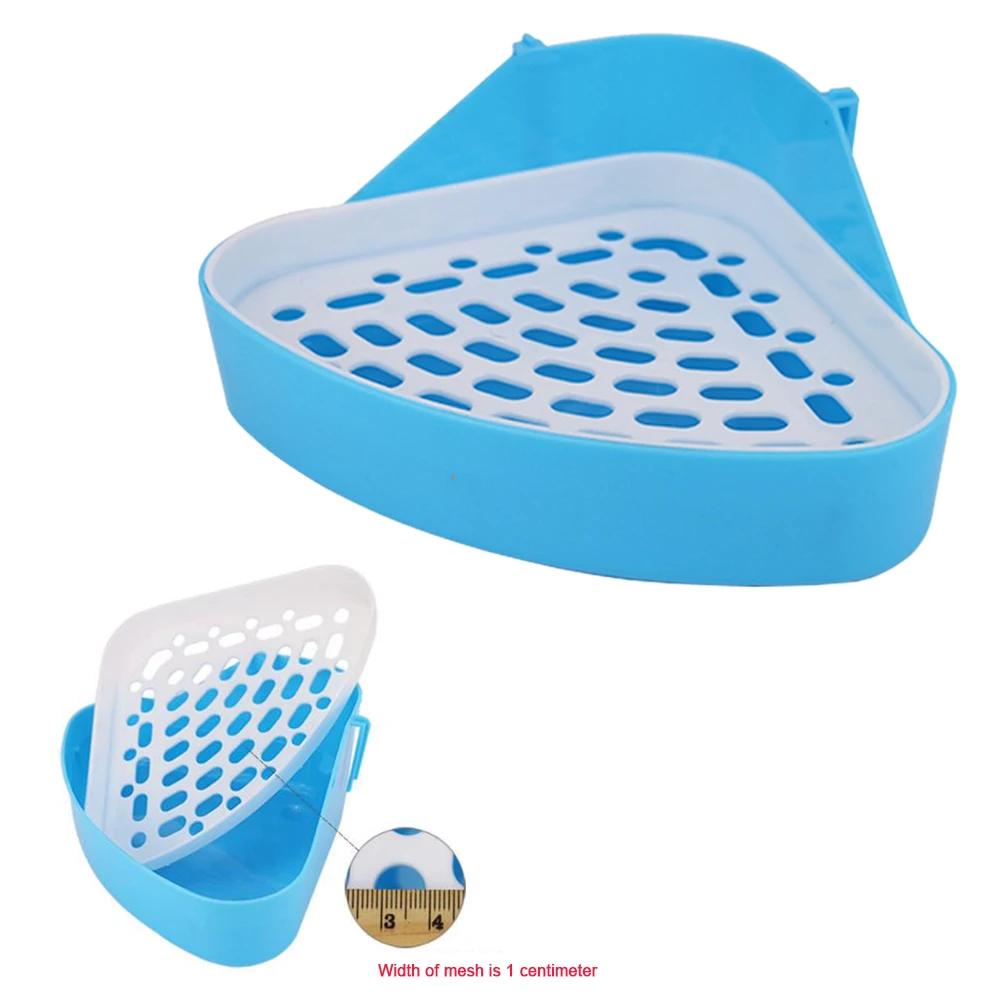 

Litter Tray Training Rabbit Easy Clean Portable Small Animal Hamster Dog Corner Cleaning Supplies Durable Pet Toilet Triangle
