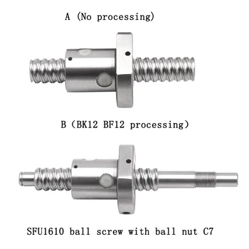 

Ballscrew SFU1610 length 1500mm ball screw with flange single nut or BK12 BF12 end machined CNC part
