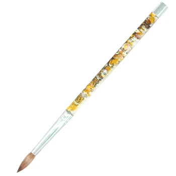 

1Pc Kolinsky Sable Acrylic Nail Brush with Liquid Flow Glitter Nail Art Brush for Nail Art Tools