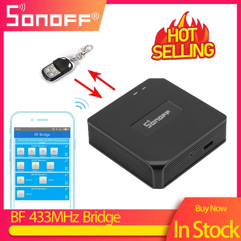 Умный шлюз Sonoff 433 МГц RF Bridge универсальный помощник умный Wifi домашний