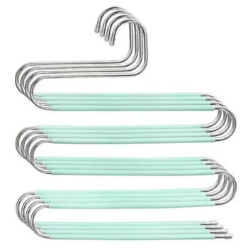 

5 layers S Shape MultiFunctional Clothes Hangers Pants Storage Hangers Cloth Rack Multilayer Storage Cloth Hanger 1PC hot