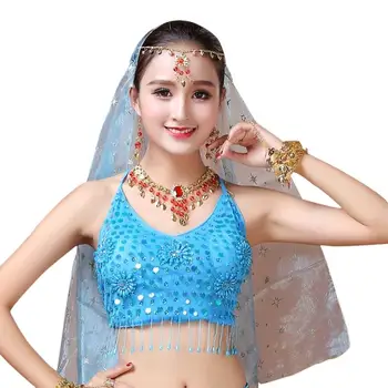 

Sequins Indian Belly Dancing Tassel Bra Underwear Tops Belly Dancing Party Dancer Costumes Stage Wear