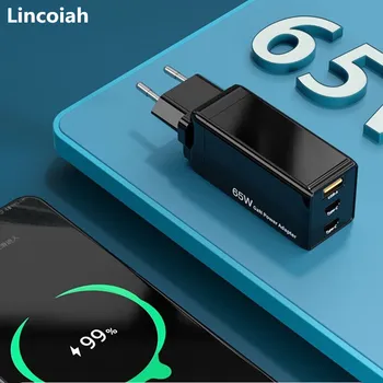 

Lincoiah GAN 65W USB C Charger Quick Charge 4.0 3.0 QC4.0 QC PD3.0 PD USB-C Type C Fast Charger For Macbook Pro iPhone Samsung