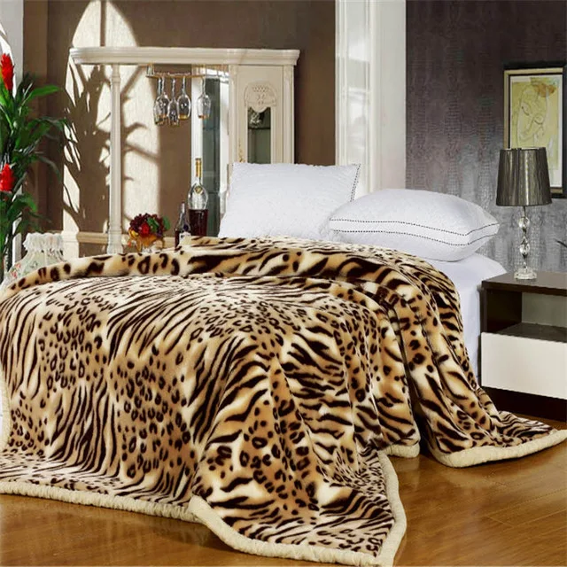Super Soft Winter Raschel Blankets Double Layer Faux Fur Mink Throw Thicken Fluffy Fleece Bedspread Weighted Blankets For Beds J